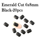 20pcs Nail Rhinestones Rectangle Flat Back Crystal Shiny 3D Strass Gem Stone Manicure Nail Art Decoration Charms Jewelry