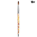 1PC Crystal Acrylic Nail Art Brush No 8/10/12/14 UV Gel Carving Pen Brush Liquid Powder DIY Nail Drawing Liquid Glitter Handle