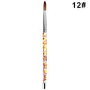 1PC Crystal Acrylic Nail Art Brush No 8/10/12/14 UV Gel Carving Pen Brush Liquid Powder DIY Nail Drawing Liquid Glitter Handle