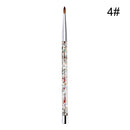 1PC Crystal Acrylic Nail Art Brush No 8/10/12/14 UV Gel Carving Pen Brush Liquid Powder DIY Nail Drawing Liquid Glitter Handle
