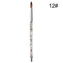 1PC Crystal Acrylic Nail Art Brush No 8/10/12/14 UV Gel Carving Pen Brush Liquid Powder DIY Nail Drawing Liquid Glitter Handle