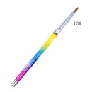 1PC Crystal Acrylic Nail Art Brush No 8/10/12/14 UV Gel Carving Pen Brush Liquid Powder DIY Nail Drawing Liquid Glitter Handle
