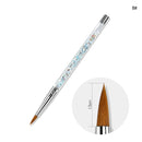 1PC Crystal Acrylic Nail Art Brush No 8/10/12/14 UV Gel Carving Pen Brush Liquid Powder DIY Nail Drawing Liquid Glitter Handle