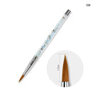 1PC Crystal Acrylic Nail Art Brush No 8/10/12/14 UV Gel Carving Pen Brush Liquid Powder DIY Nail Drawing Liquid Glitter Handle