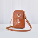 2020 Autumn Winter Mini Cross-body Mobile Phone Shoulder Bag Woven Pearl Tassel Cover-style Female Bag Shoulder Diagonal Bag