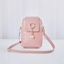 2020 Autumn Winter Mini Cross-body Mobile Phone Shoulder Bag Woven Pearl Tassel Cover-style Female Bag Shoulder Diagonal Bag
