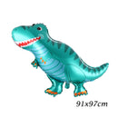 1pc Large 4D Dinosaur Foil Balloons Green Dinosaur Standing Dragon Birthday Party Decorations Kids Supplies Boy Toys Air Globos