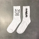 Japanese Cotton Cartoon Pattern Hip Hop Style Breathable Mid Tube Socks Skateboard Socks 1Pair Soft Long Sock for Men