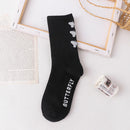 Japanese Cotton Cartoon Pattern Hip Hop Style Breathable Mid Tube Socks Skateboard Socks 1Pair Soft Long Sock for Men