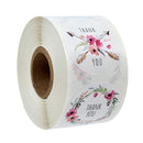 10 Style 50Pcs/wad Floral Thank You Stickers 1 inch Round seal label handmade scrapbooking Envelope stationery sticker