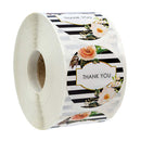 10 Style 50Pcs/wad Floral Thank You Stickers 1 inch Round seal label handmade scrapbooking Envelope stationery sticker