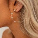 17KM Trendy Hollow Chain Hoop Earrings For Women Gothic Geometric Gold Earrings Punk Statement Circle Earring Brincos Jewelry