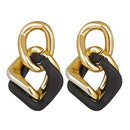 17KM Trendy Hollow Chain Hoop Earrings For Women Gothic Geometric Gold Earrings Punk Statement Circle Earring Brincos Jewelry