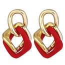 17KM Trendy Hollow Chain Hoop Earrings For Women Gothic Geometric Gold Earrings Punk Statement Circle Earring Brincos Jewelry