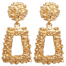 17KM Trendy Hollow Chain Hoop Earrings For Women Gothic Geometric Gold Earrings Punk Statement Circle Earring Brincos Jewelry
