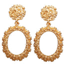 17KM Trendy Hollow Chain Hoop Earrings For Women Gothic Geometric Gold Earrings Punk Statement Circle Earring Brincos Jewelry