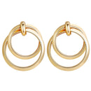 17KM Trendy Hollow Chain Hoop Earrings For Women Gothic Geometric Gold Earrings Punk Statement Circle Earring Brincos Jewelry