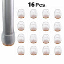 16pcs Silicone Chair Caps Table Foot Pads for Round 12-16mm Bottom Non-Slip Furniture Covers Socks Floor Protectors Foot Pad