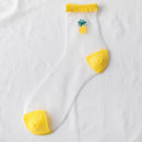 Novelty Harajuku New Product Crystal Silk Tide Socks Funny Sunflowers Vines Flowers Happy Women Socks Casual High Quality Sox