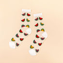 Novelty Harajuku New Product Crystal Silk Tide Socks Funny Sunflowers Vines Flowers Happy Women Socks Casual High Quality Sox