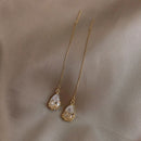 2021 New Arrival Crystal Trendy Women Dangle Earrings Simple Fashion Elegant Pearl Earring Female Rhinestone Temperament Jewelry