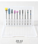 10 Pcs Diamond Milling Cutters For Manicure Carbide Nail Drill Bits Kits Equipment Tools