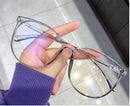 2021 Round Computer Glasses Anti Blue Light Glasses Blocking Men Women Super Light Frame Eyeglasses Pink Clear Spectacles
