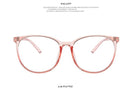 2021 Round Computer Glasses Anti Blue Light Glasses Blocking Men Women Super Light Frame Eyeglasses Pink Clear Spectacles