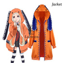 Anime Kakegurui Yomoduki Runa Jacket Hoodie Coat Yumeko Jabami Cosplay Costume Japanese School Girls Uniform
