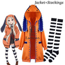 Anime Kakegurui Yomoduki Runa Jacket Hoodie Coat Yumeko Jabami Cosplay Costume Japanese School Girls Uniform