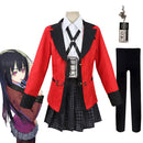 Anime Kakegurui Yomoduki Runa Jacket Hoodie Coat Yumeko Jabami Cosplay Costume Japanese School Girls Uniform