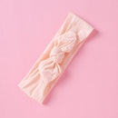 1PCS New Braid Nylon Bow Headbands,Cable Knit Solid Wide Nylon Headbands Turban, Baby Girls Head Wrap Hair Accessories 27 colors