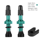 2 Pcs/set Bicycle 40/60/80mm Valve for Compatible Road MTB Bicycle Tubeless Tires Brass Core Alloy Stem Tubeless Sealant