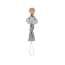 1PC Baby Pacifier Chain Elephant Wooden Clip Geometric Crochet Beads Bag Wood Teether Tiny Rod Dummy Clips Baby Pacifier Holder