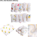 5~10pcs Baby Infant Towel Muslin Towel Handkerchiefs Two Layers Wipe Towel 6 layer densely woven muslin cotton Adult kids Towels