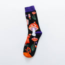 Occident Fashion Colorful Print Socks Women with Mushroom Spring Woman Socks Cotton Calcetines Mujer Meias 010202