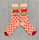 Occident Fashion Colorful Print Socks Women with Mushroom Spring Woman Socks Cotton Calcetines Mujer Meias 010202