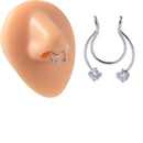 1pcs U Shaped Fake Nose Ring Lip Hoop Septum Rings Stainless Steel Nose Piercing Fake Piercing Oreja Pircing Jewelry