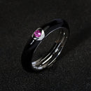 10 Colors Simple Style Enamel Ring Paved With Shiny Cubic Zircon Stone Fashion Wed Engage Ring For Women