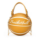 1Pcs Ball Purses For Teenagers Women Shoulder Bags Crossbody Chain Hand Bags Personality Female Leather Pink Basketball Bag