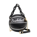 1Pcs Ball Purses For Teenagers Women Shoulder Bags Crossbody Chain Hand Bags Personality Female Leather Pink Basketball Bag