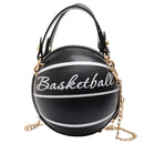 1Pcs Ball Purses For Teenagers Women Shoulder Bags Crossbody Chain Hand Bags Personality Female Leather Pink Basketball Bag