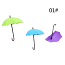 3pcs Creative Shaped Storage Hook Free Nail Single Wall Hooks Small Decorative Home Decor Wall Hook Key Hair Pin Holder