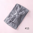 1pcs Cable Knit Nylon Bow Headwrap, One size fits all nylon headbands, wide nylon headbands, baby headbands, Knot bow headwear