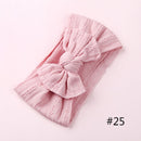1pcs Cable Knit Nylon Bow Headwrap, One size fits all nylon headbands, wide nylon headbands, baby headbands, Knot bow headwear