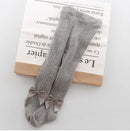 0-8 Yrs Children Cotton Baby Girls Pantyhose Spring Autumn Winter Bowknot TightsKids Infant Knitted Collant Tights