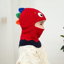 Doitbest 2 to 6 years old Boy girl Beanie Protect neck Cartoon animal Windproof Winter Child knit hat kids girl's Earflap Caps