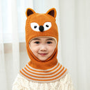 Doitbest 2 to 6 years old Boy girl Beanie Protect neck Cartoon animal Windproof Winter Child knit hat kids girl's Earflap Caps