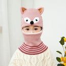 Doitbest 2 to 6 years old Boy girl Beanie Protect neck Cartoon animal Windproof Winter Child knit hat kids girl's Earflap Caps