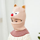 Doitbest 2 to 6 years old Boy girl Beanie Protect neck Cartoon animal Windproof Winter Child knit hat kids girl's Earflap Caps